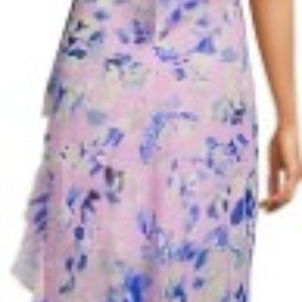 Eliza J Maxi Dress Floral Print Ruffle Halter Neck Sleeveless SZ12 *NEW W/TAGS* - Picture 13 of 14